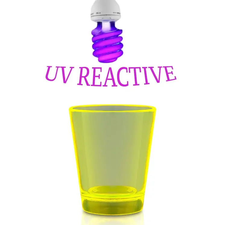 Glow In The Dark Shot Glass Yellow