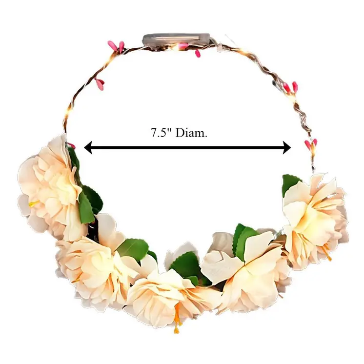 Light Up Floral Princess Woodland Fairy Halo Crown