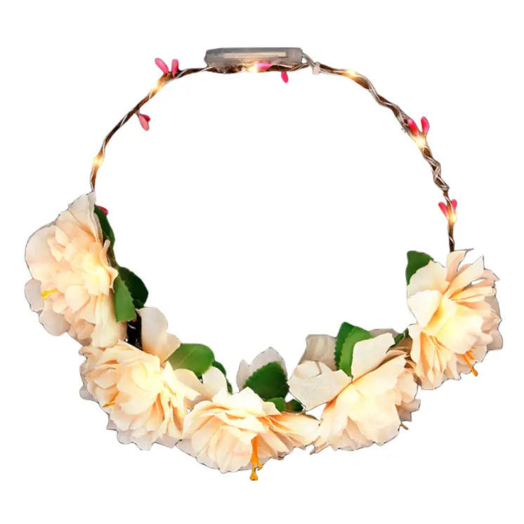 Light Up Floral Princess Woodland Fairy Halo Crown