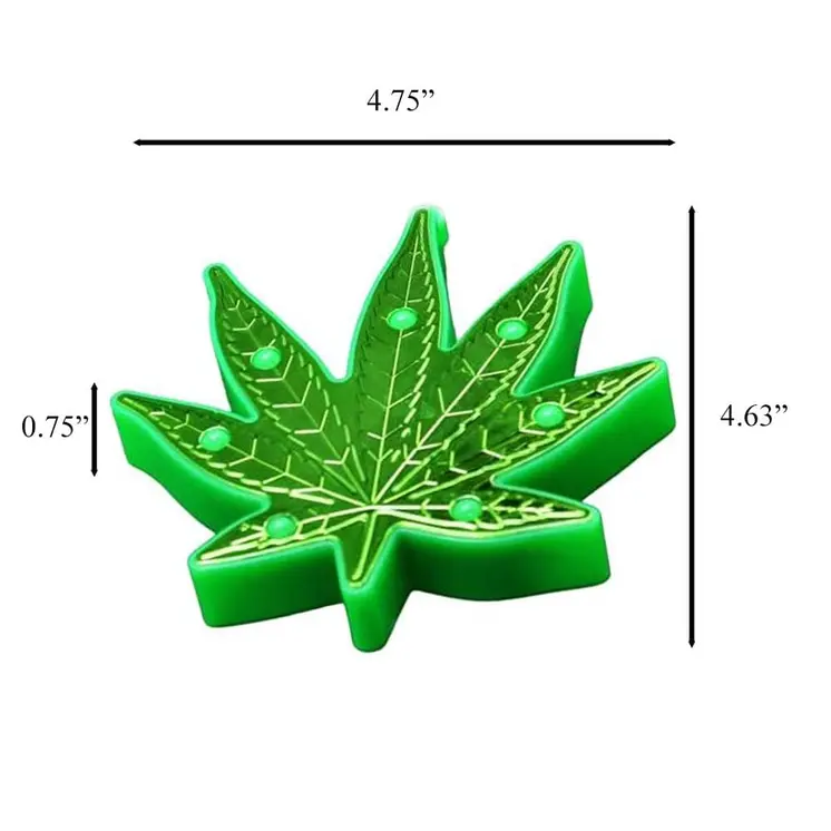Light Up Pot Leaf Beaded Necklace