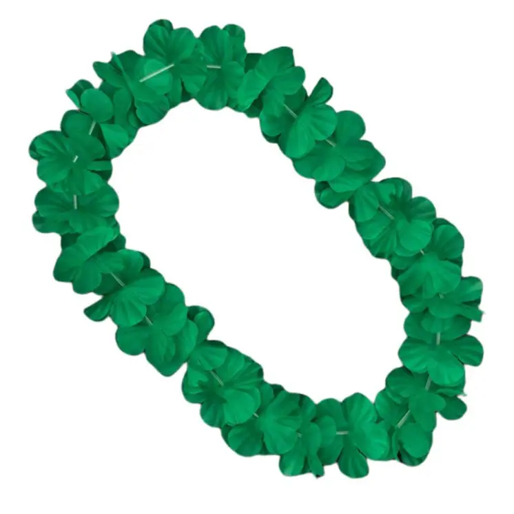 Hawaiian Flower Lei Necklace Green