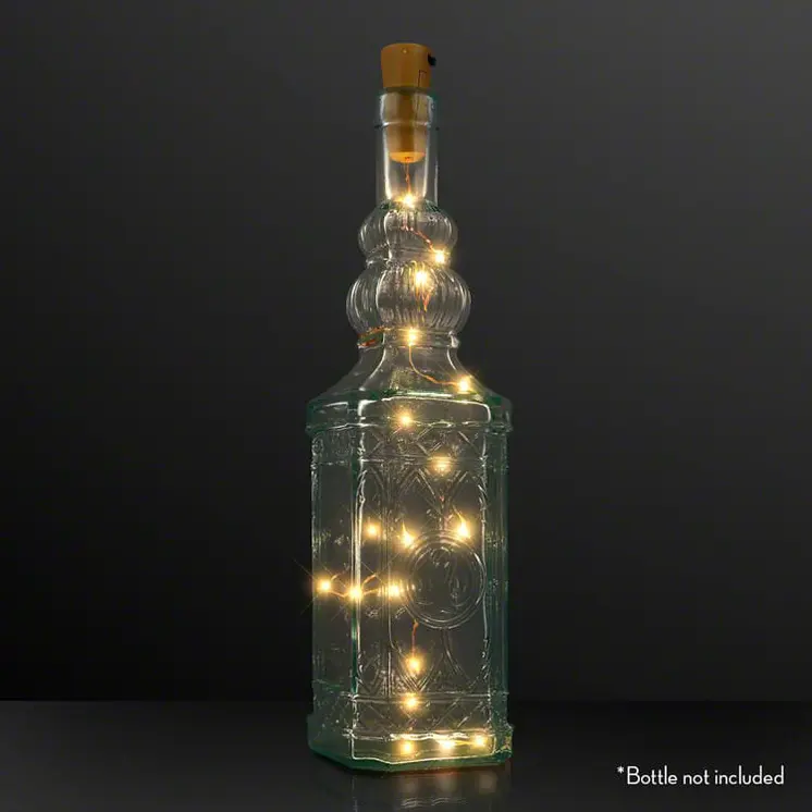LED Wire Battery Powered Bottle Cork Amber Lights