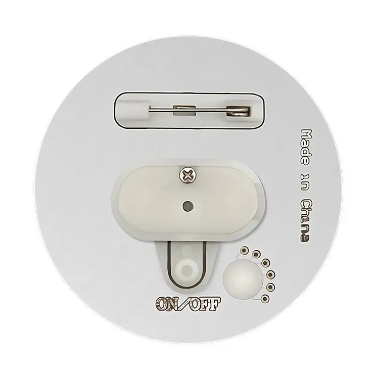 Classic Face Emoji Light Up LED Party Pin