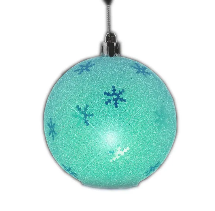 3.25" Festive Sparkling Glitter Snowflake Christmas Ornament  Light Up Decoration