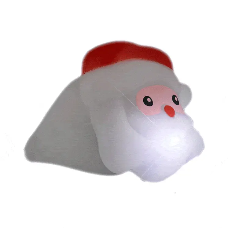 Santa Claus LED Light Up Soft Christmas Jewelry Flashing Rings for Parties