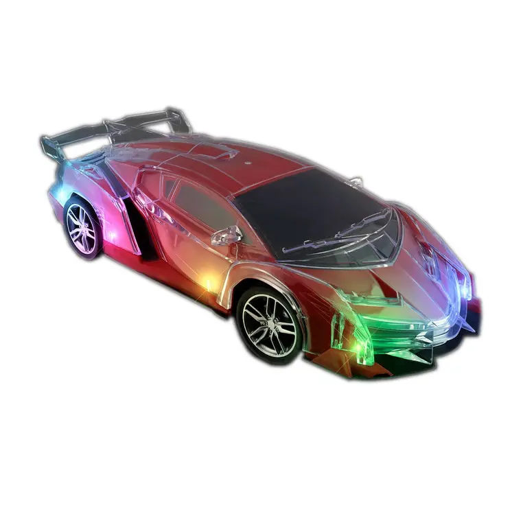 Multicolor LED Flashing Red Racing Car with Remote Control
