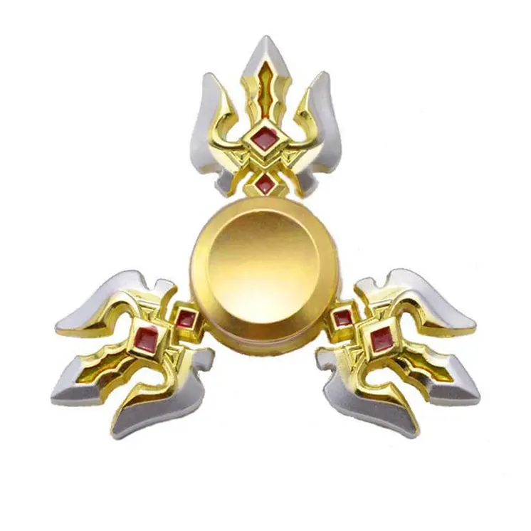 Trident Red and Gold Alloy EDC Fidget Spinner