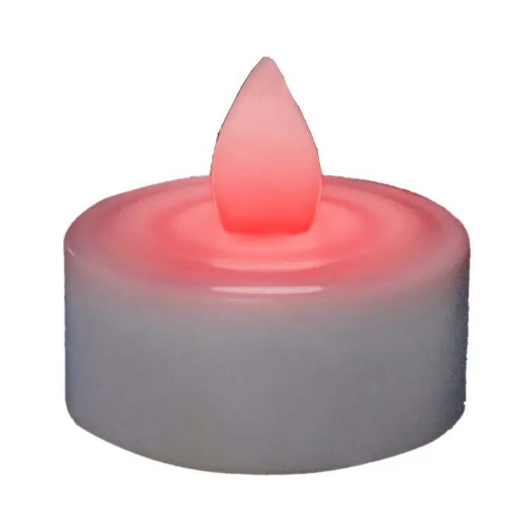 Artificial Tea Light Red Candle Safe and Realistic Powered Flameless Perfect for All Occasions