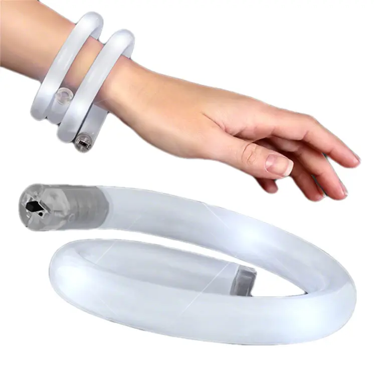 Light Up Tube Bracelet White