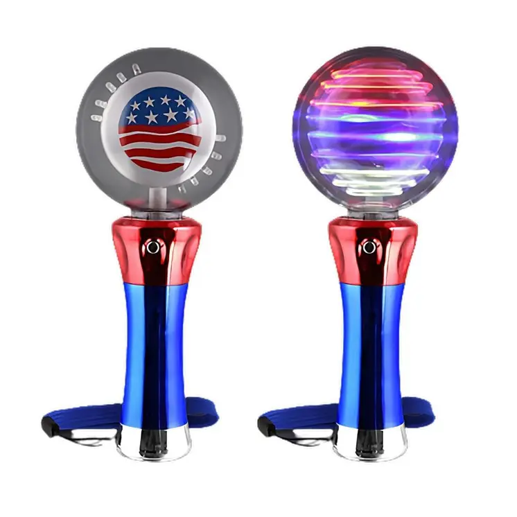 Light Up Magic Patriotic USA Spinning Wand