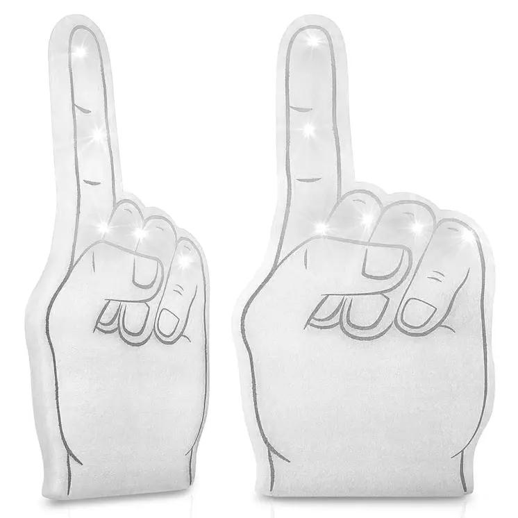 Number One Foam Light Up Finger White