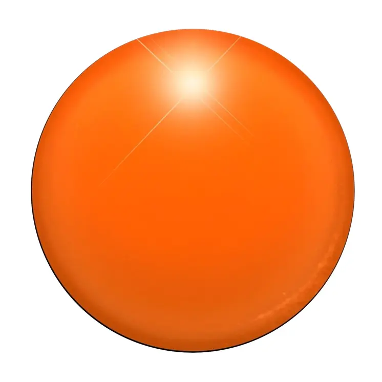 Light Up Round Badge Pin Orange