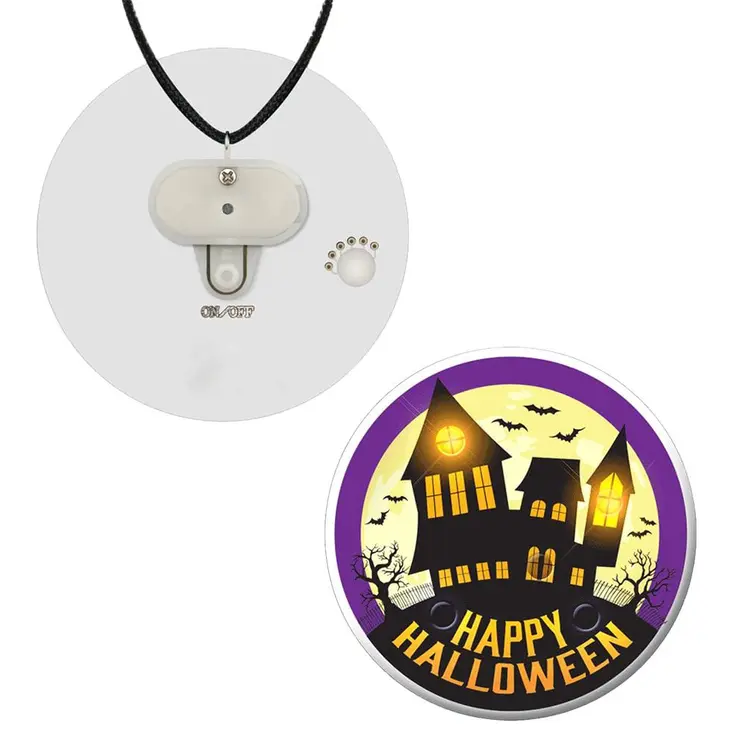 Flashing Haunted House Necklace