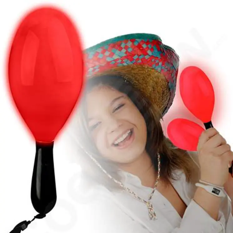 Light Up Red 7 Inch Maracas
