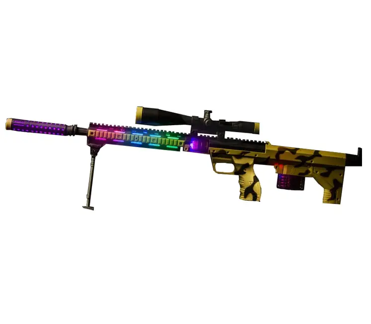 Light Up Multicolor Desert Camo Rifle