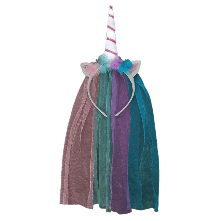 Light Up Princess Unicorn Ears with Veil Headband