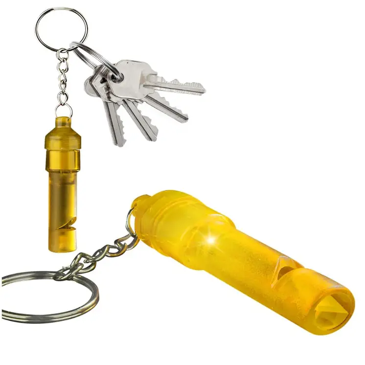 LED Whistle Key Chain Yellow