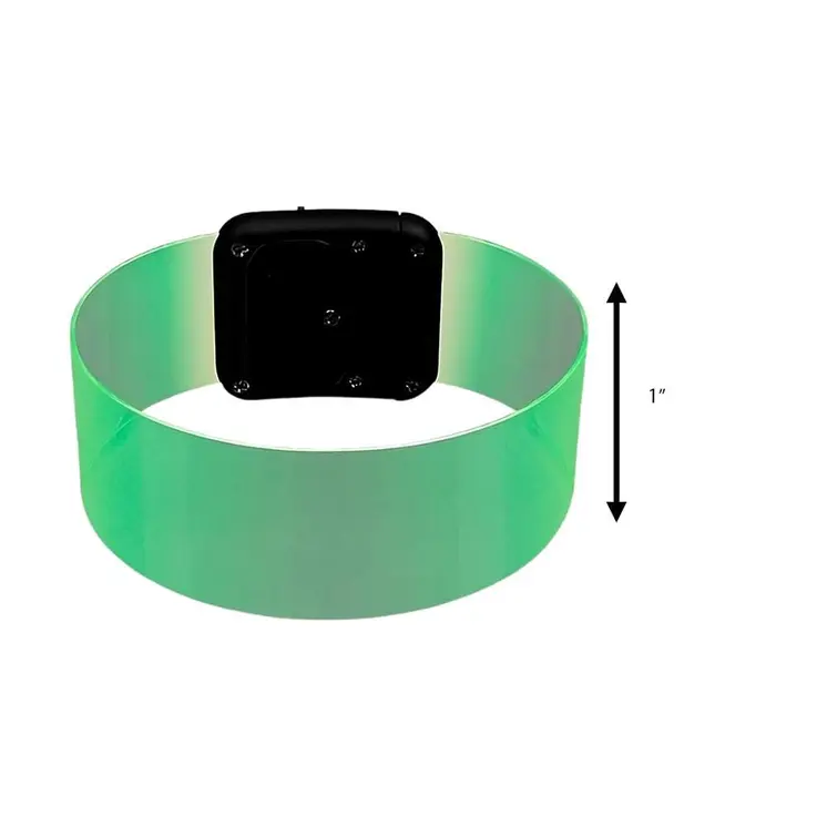 Cosmic Green LED Bracelets Magnetic Clasp