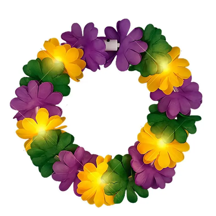 Light Up Mardi Gras Lei Headband