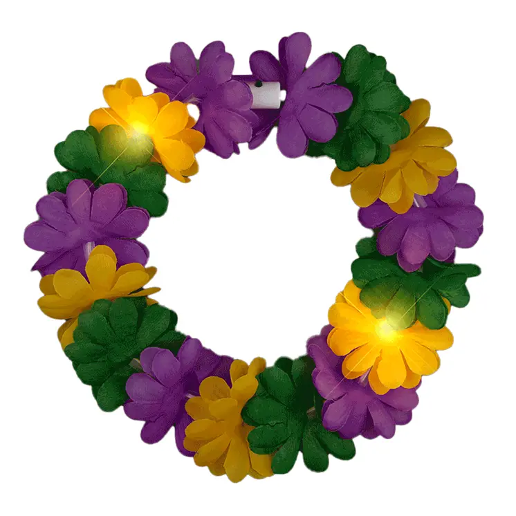 Light Up Mardi Gras Lei Headband