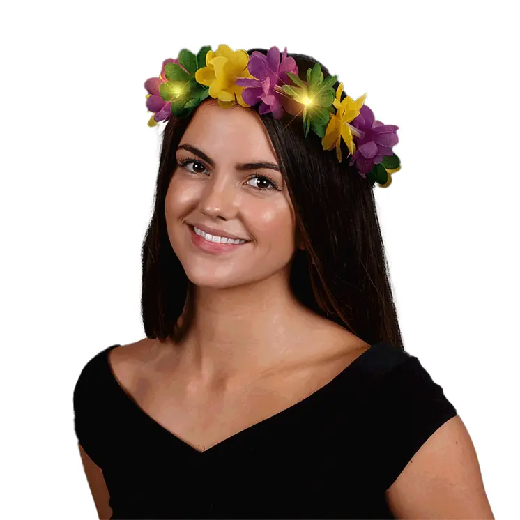 Light Up Mardi Gras Lei Headband