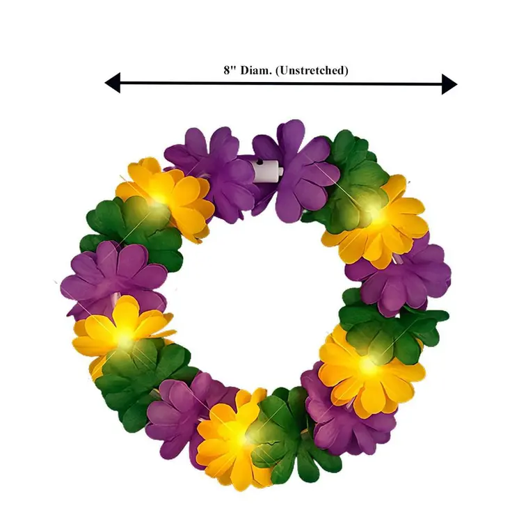 Light Up Mardi Gras Lei Headband