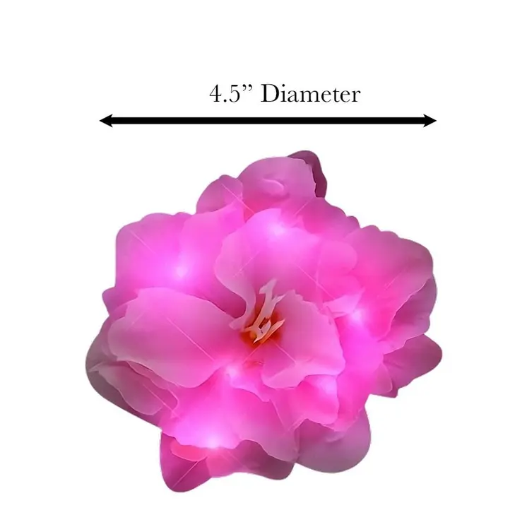 Pink on Pink on Pink LED Flower Hair Clip