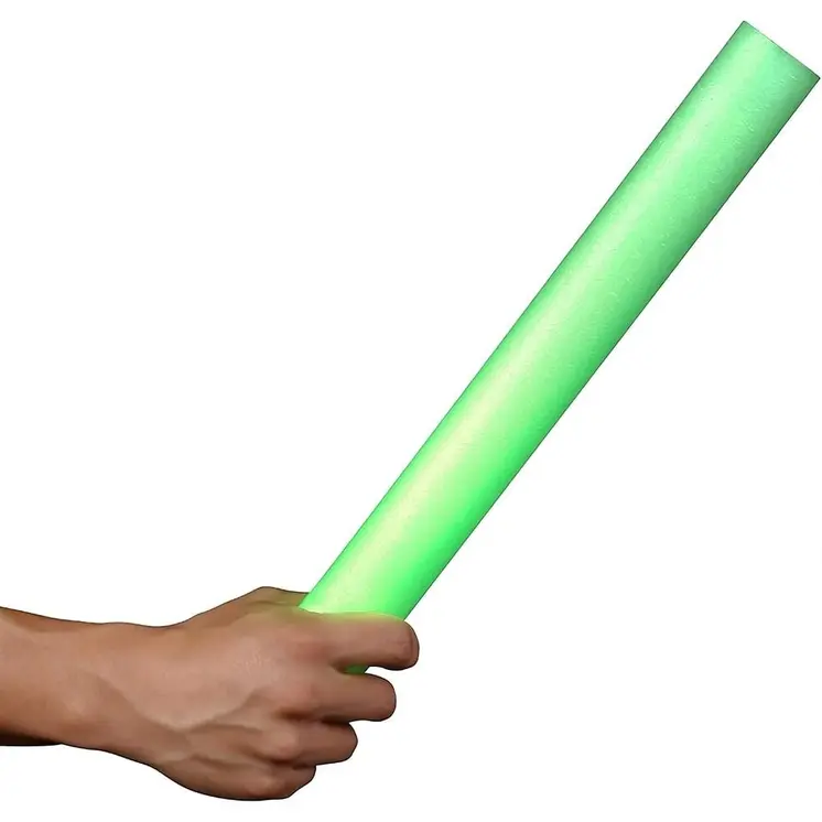 Premium LED Foam Cheer Sticks Green for Mardi Gras