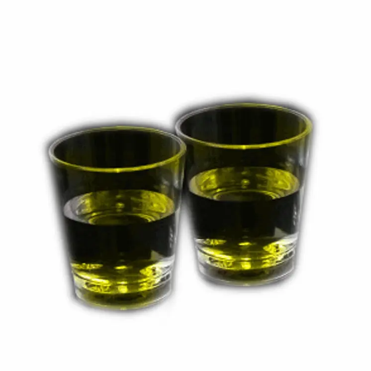 Light Up Liquid Activated Acrylic Shot Glass Yellow