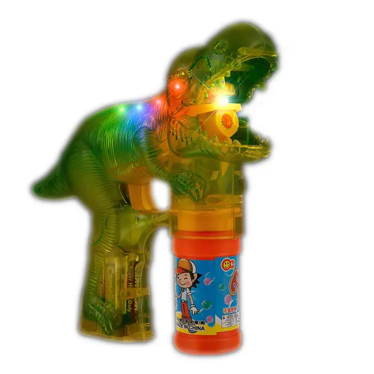 Flashing LED Dinosaur Bubble Gun