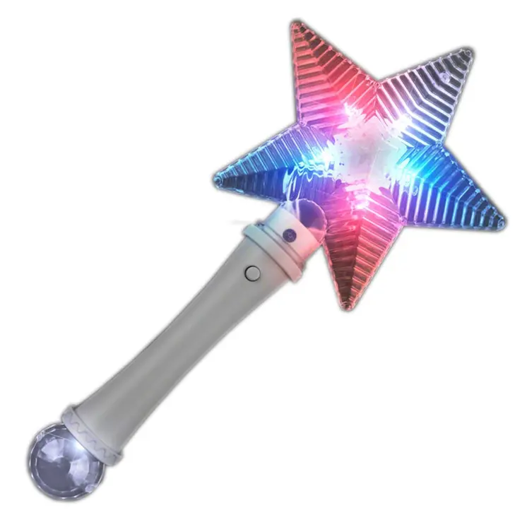 Flashing Patriotic Star Prism Wand Fourth of July