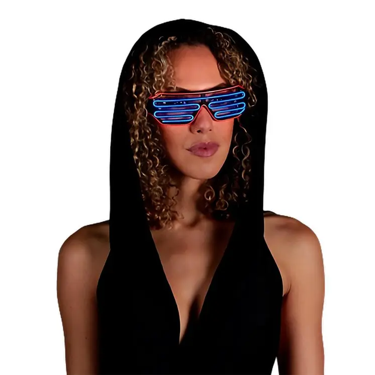 Ultra Electro Luminescent Sunglasses Blue and Red