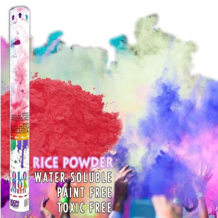 Red Holi Powder Confetti Cannon 18 Inch