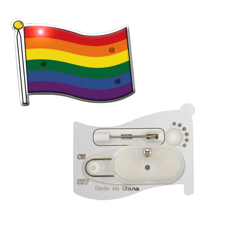 Rainbow Flag Light Up Pin
