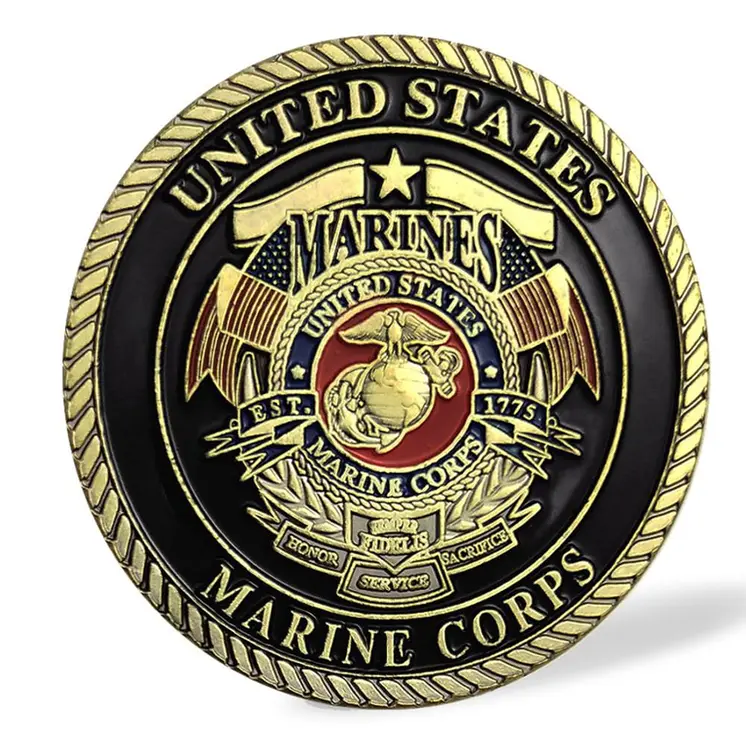 Semper Fidelis Release the Dogs of War United States Marine Corps Commemorative Coin