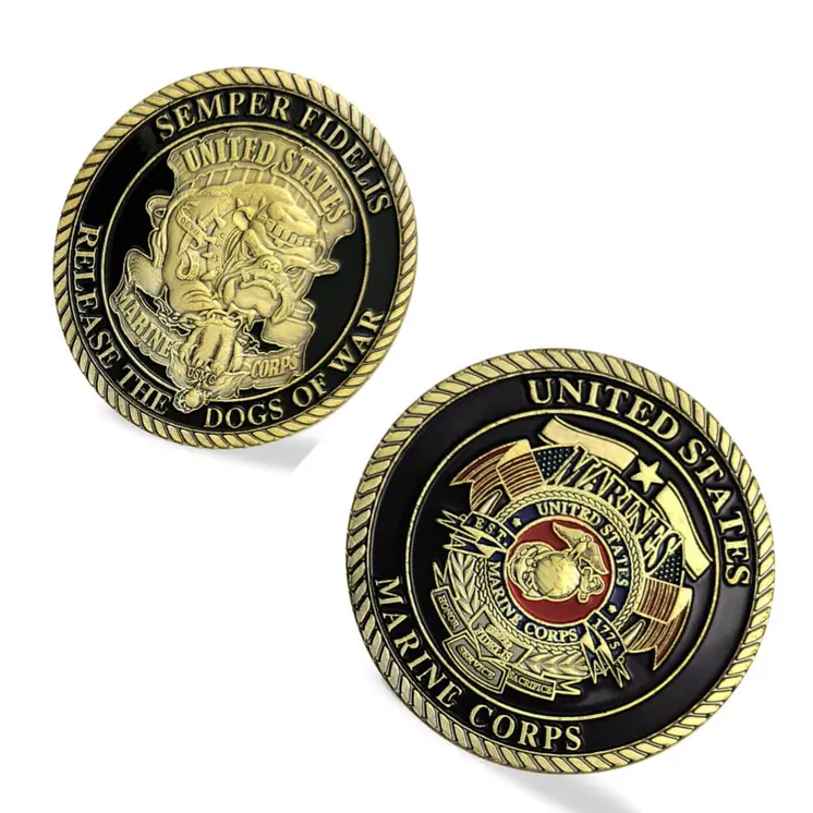 Semper Fidelis Release the Dogs of War United States Marine Corps Commemorative Coin