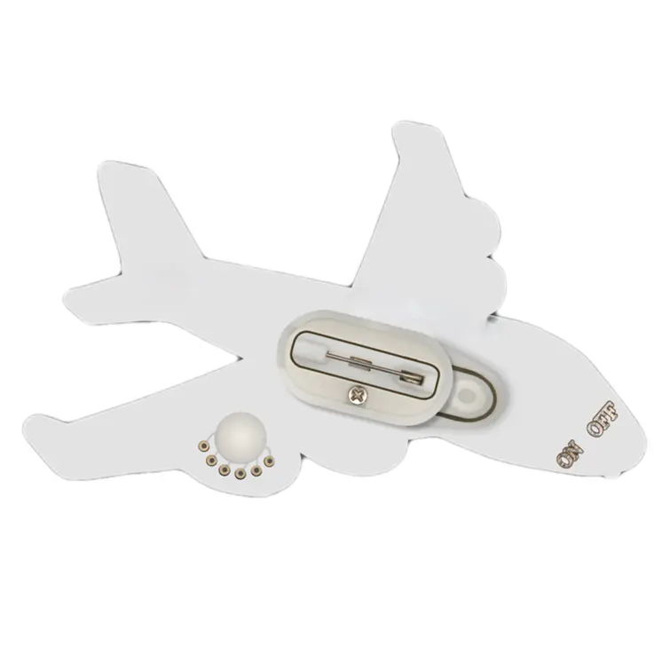 Airplane Flashing Body Light Lapel Pins