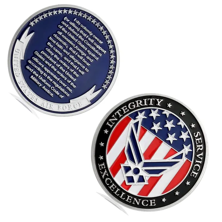 US Air Force Oath of Enlistment Challenge Silver Coin