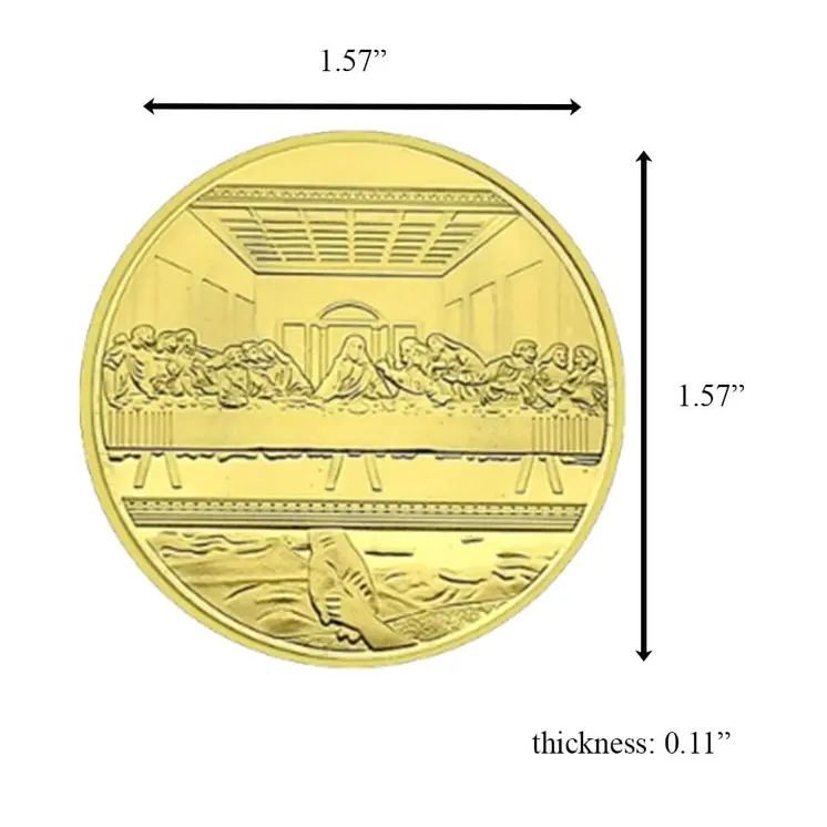 Jesus The Last Supper Commemorative Coin Gold