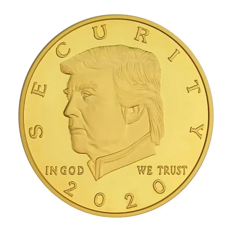Donald Trump 2020 Border Wall Security Commemorative Gold Coin