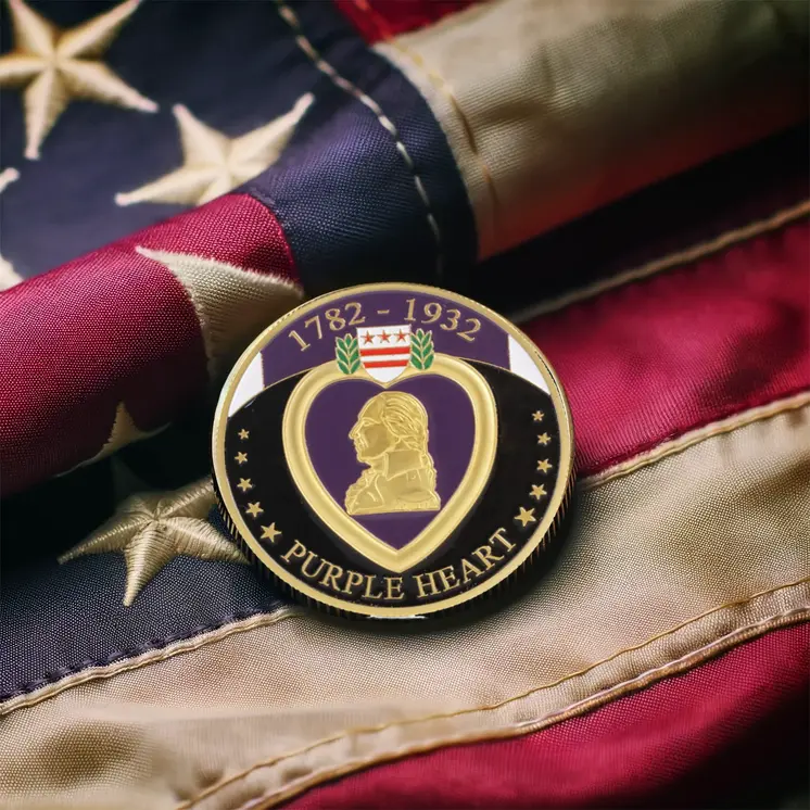 Purple Heart Military Merit Division Challenge Coin