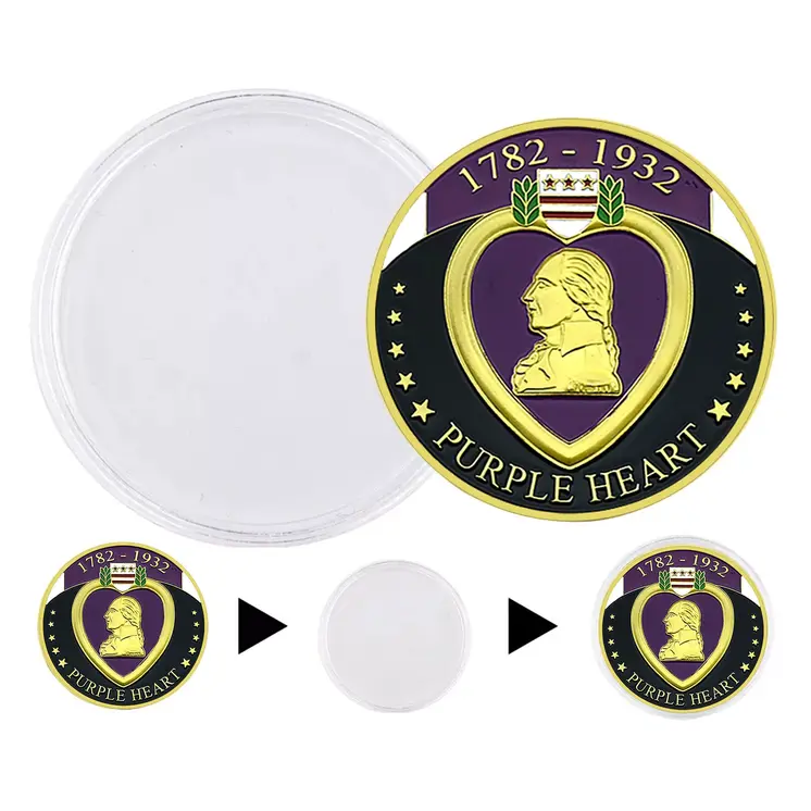Purple Heart Military Merit Division Challenge Coin