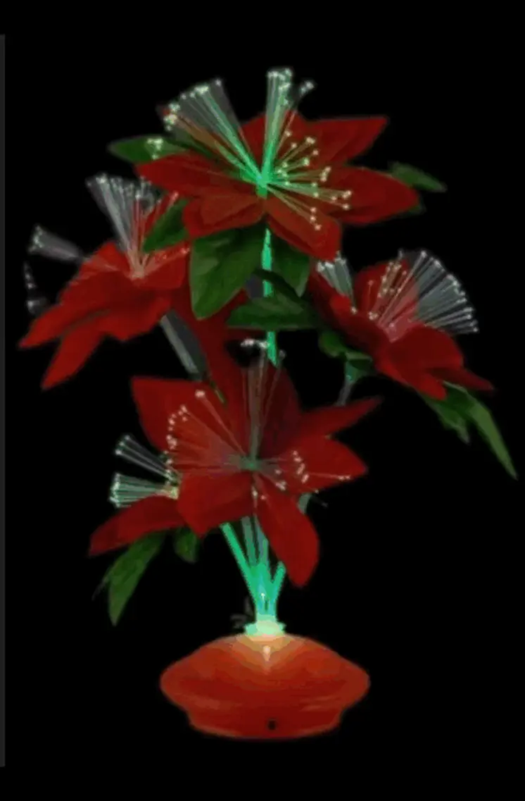 Christmas Fiber Optic Flower Centerpiece