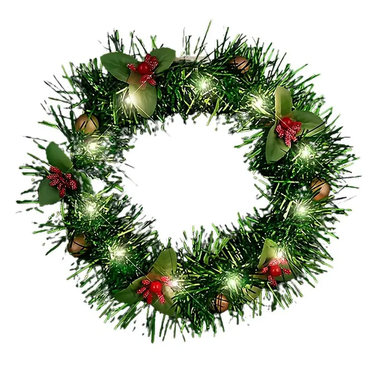 Light Up Christmas Wreath Crown Lighted Headband