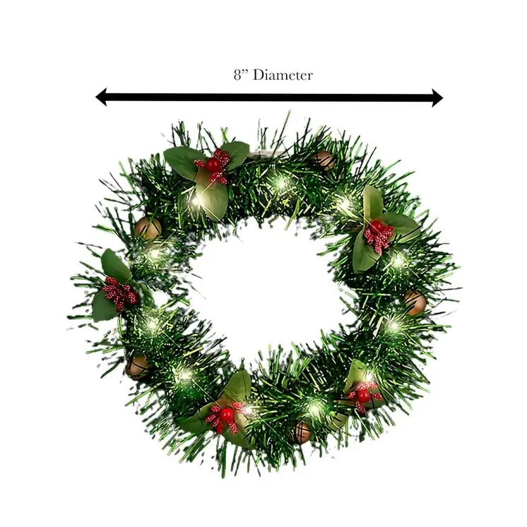 Light Up Christmas Wreath Crown Lighted Headband