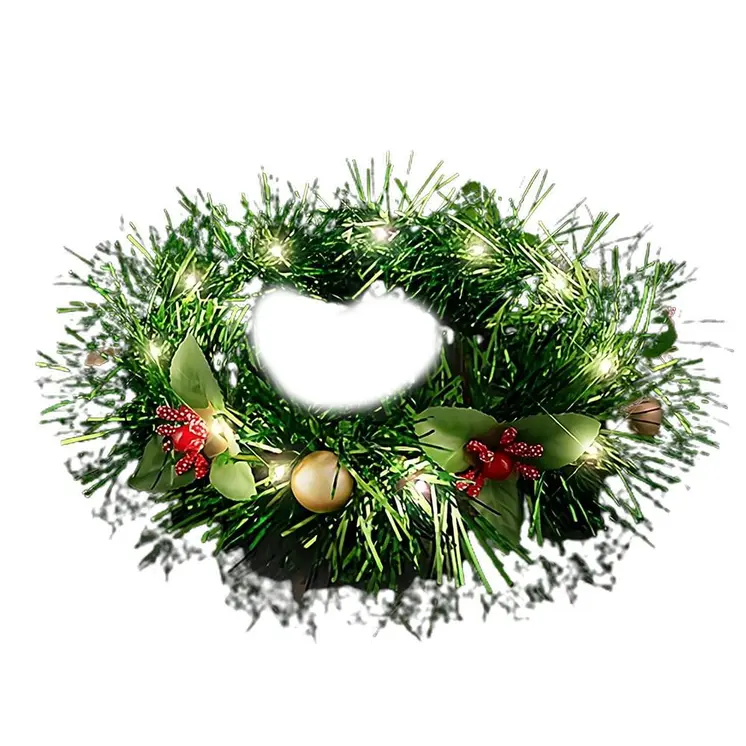 Light Up Christmas Wreath Crown Lighted Headband