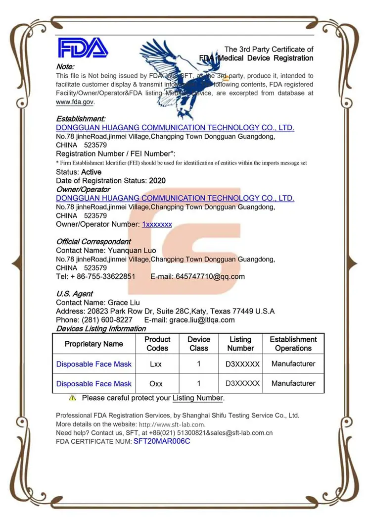 KN95 AntiVirus Hypoallergenic Dust Proof Mask FDA Certified