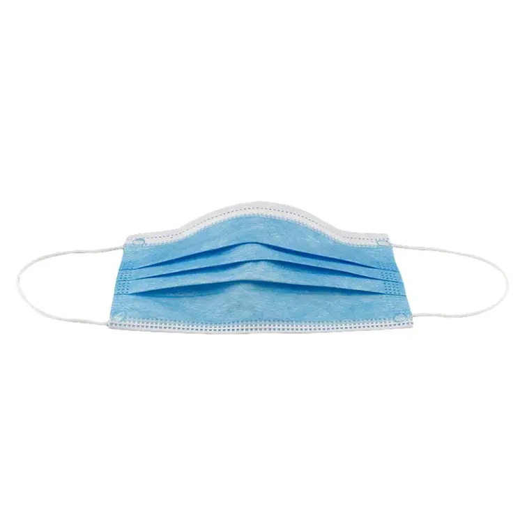 Disposable Daily Surgical Face Mask Blue Pleated Pack of 50