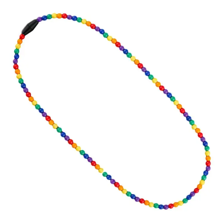 Non Light Up Rainbow Beads Necklace