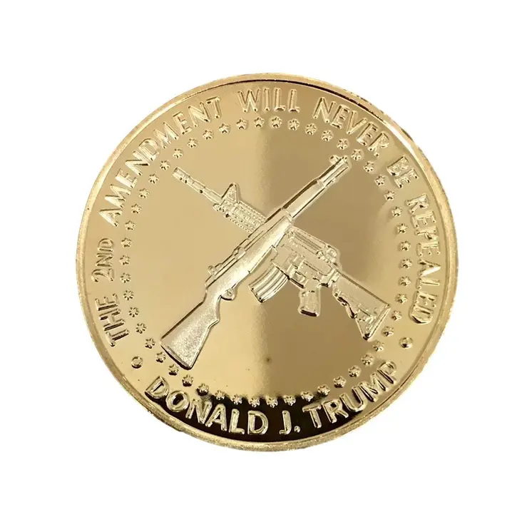 2020 Freedom Donald Trump 2nd Amendment Gold Plated Coin